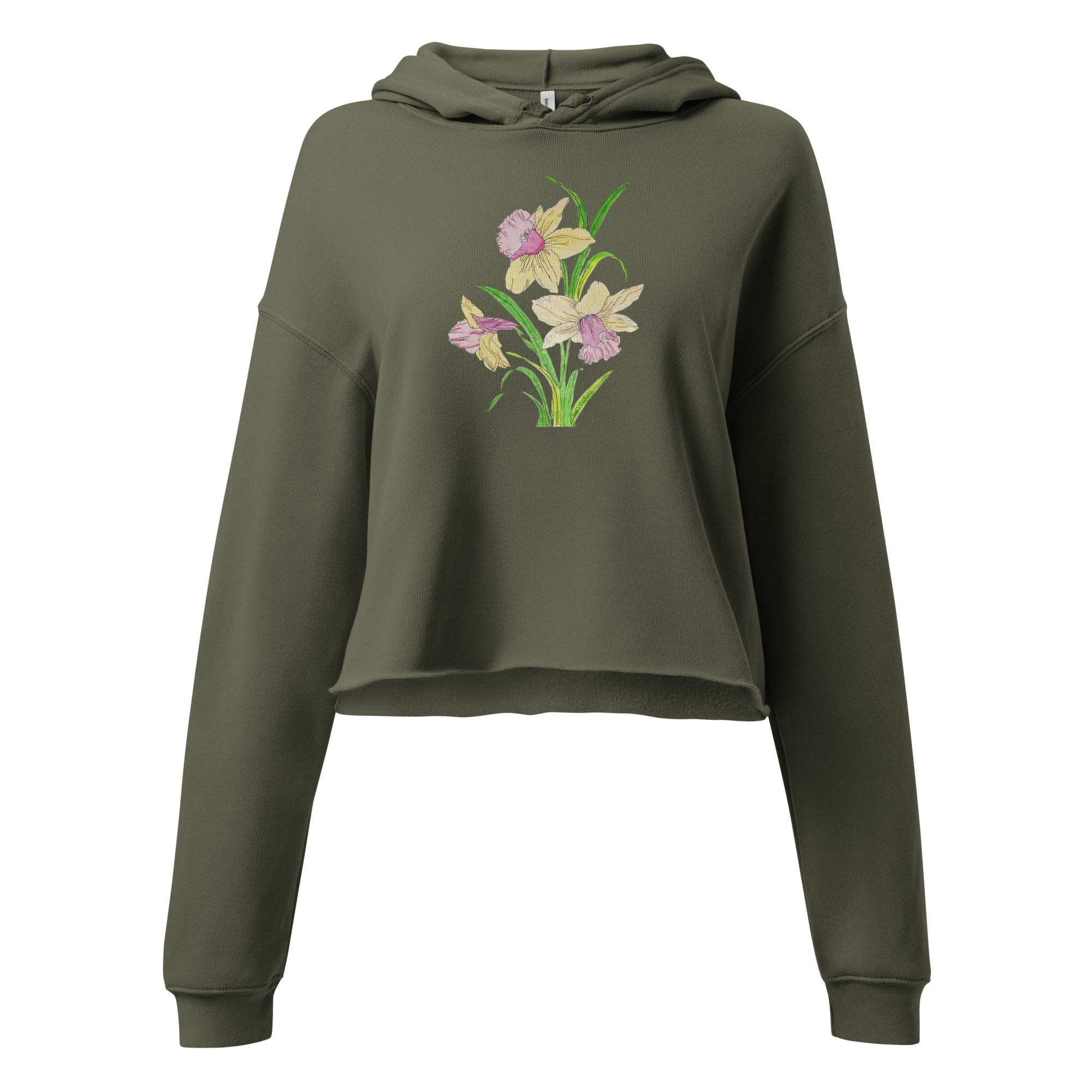 Crop Hoodie w/Sofi's Daffodils - Image 2